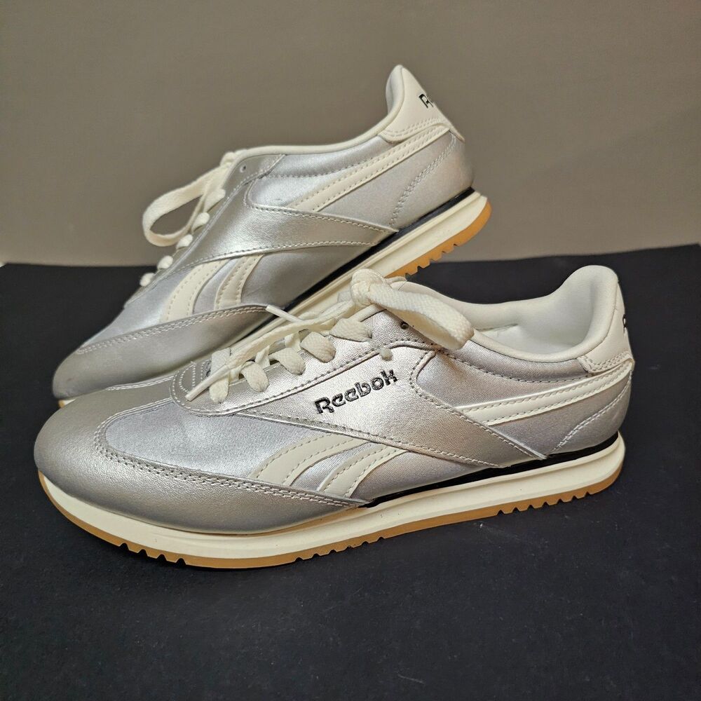 NWOT Reebok Fiori Women's Silver Sneakers 7.5 Ortholite Comfort Foot Shoes